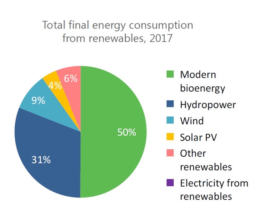 世界の再生エネルギー比率